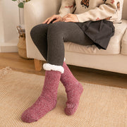 Ladies' Sherpa Fleece Floor Socks Women's Socks For Sleep