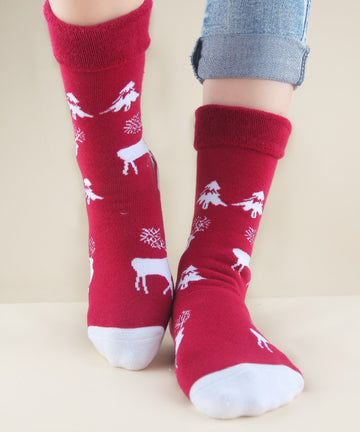 Christmas Socks Mid Calf Floor Socks