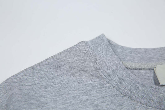 "BELIEVE" Letter Pattern Family Christmas Matching Pajamas Tops Cute Gray Long Sleeve Sweatshirt With Dog Bandana