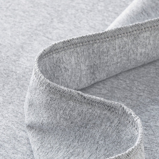 "BELIEVE" Letter Pattern Family Christmas Matching Pajamas Tops Cute Light-gray Long Sleeve Sweatshirt With Dog Bandana