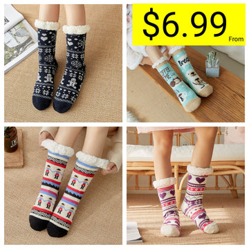 Fashion Indoor Floor Socks Christmas Winter Thick Warm Home Socks