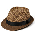 Men Color-Block Handmade Outdoor Shade Straw Hat With Band