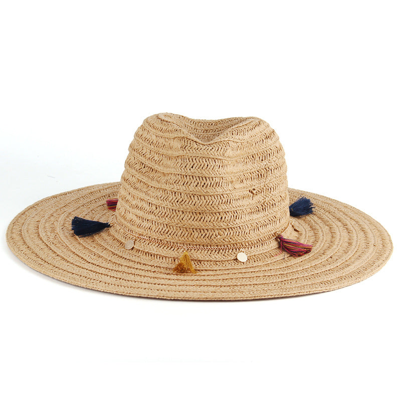 Summer Ladies Outdoor Tour Wide Brim UV Protection Straw Hat