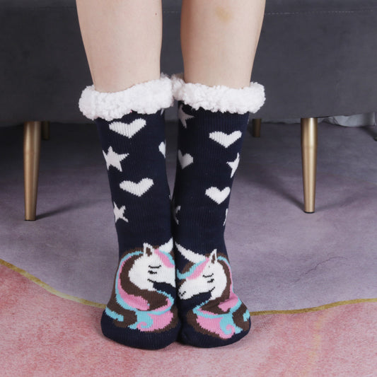 Thick Home Socks Floor Socks Coral Velvet Women's Socks Non-Slip