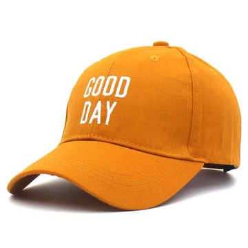 GOOD DAY Letter Cotton Baseball Cap Adjustable Strapback  Embroidered Sun Hat for Men Women