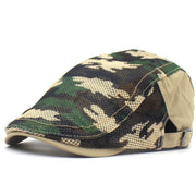 Men's Camouflage Mesh Flat Cap Breathable Sun Hat