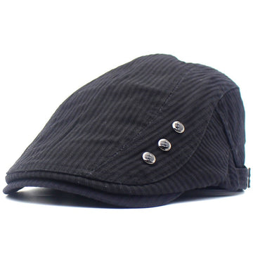 Unisex Flat Cap Classic Striped Berets Hat