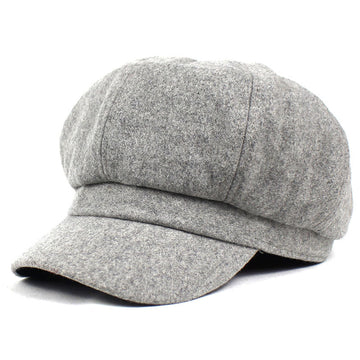 Women's Vintage Wool Tweed Newsboy Hat