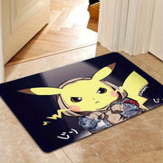 Anime Pikachu Printed Bedside Carpet - Entry Anti-slip Floor Mat