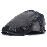 Men's Flat Cap Washed Denim Jean Hat
