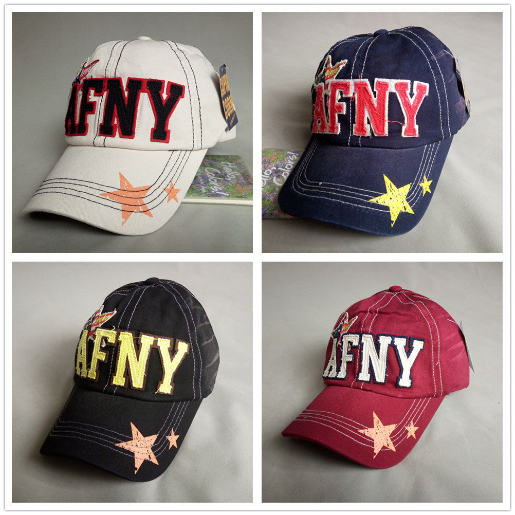 Men's Cotton Casual Letter Embroidered Adjustable Baseball Cap Sports Hat