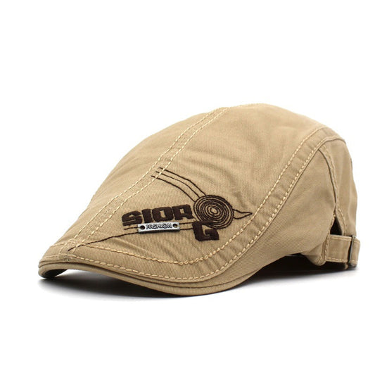 Unisex Flat Cap Classic Embroidery Letter Berets Hat
