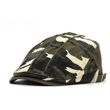 Unisex Flat Cap Camouflage Ivy Irish Cabbie Hat Summer Driving Cap