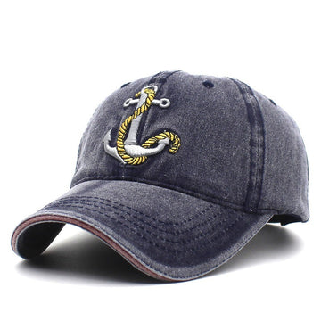 Women Men Casual Anchor Embroidered Cotton Outdoor Sports Baseball  Cap Sun Hat