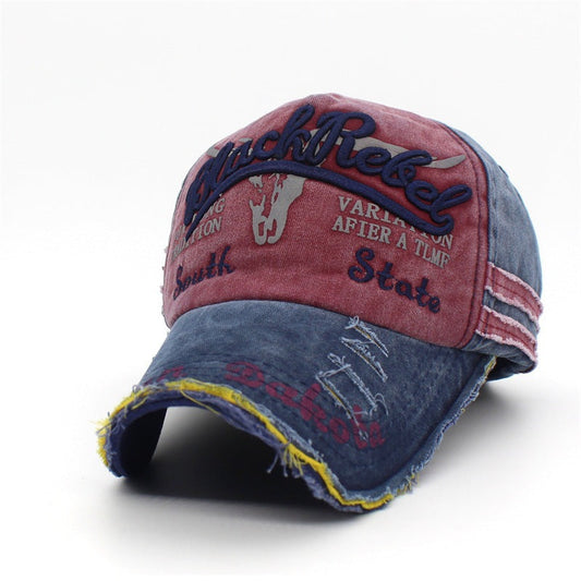 Embroidered Cotton Baseball Cap Adjustable Strapback Sun Hat for Men Women