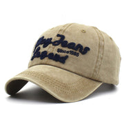 Unisex Cotton Letter Embroidered Adjustable Sports Hat Baseball Cap