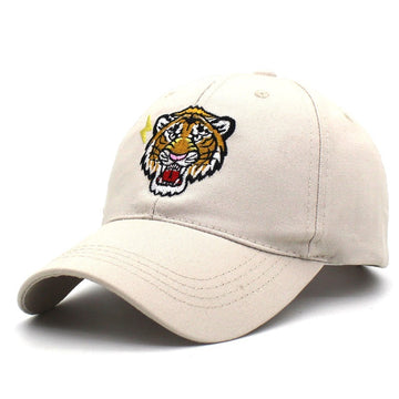 Women Men Casual Tiger Embroidered Cotton Outdoor Sports Baseball Cap Sun Hat
