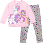 My Little Pony Sunny Pipp Zipp Girls Fleece Pullover Sweatshirt Legging Set