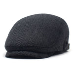 Men Thickened Berets Casual Hat Adjustable Winter Flat Cap