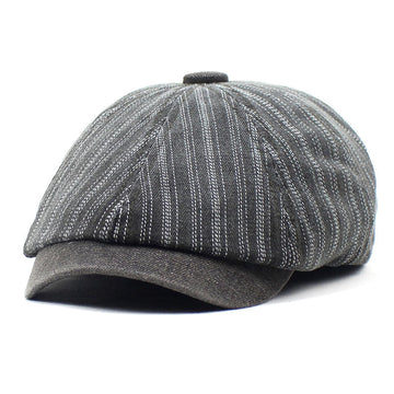 Unisex Denim Breathable Embroidery Newsboy Hat