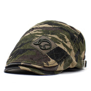 Cotton Flat Cap Adjustable Camouflage Cap