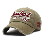 Unisex Cotton Vintage Letter Embroidered Adjustable Baseball Cap Sports Hat