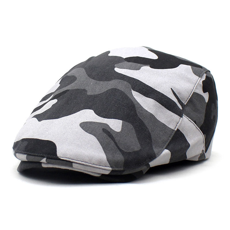 Unisex Flat Cap Cabbie Driving Camouflage Adjustable Berets Hat