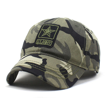 Men Camouflage Graphic Embroidery Baseball Cap Trucker Hat