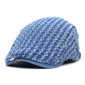 Unisex Flat Cap Denim Breathable Jean Hat