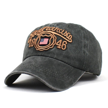 Women Men's Cotton Vintage Letter Embroidered Adjustable Baseball Cap Sports Hat