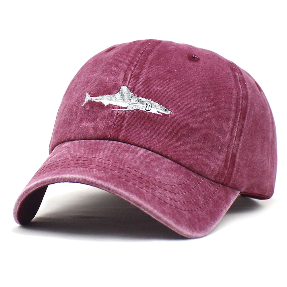 Cotton Shark Embroidered Baseball Cap