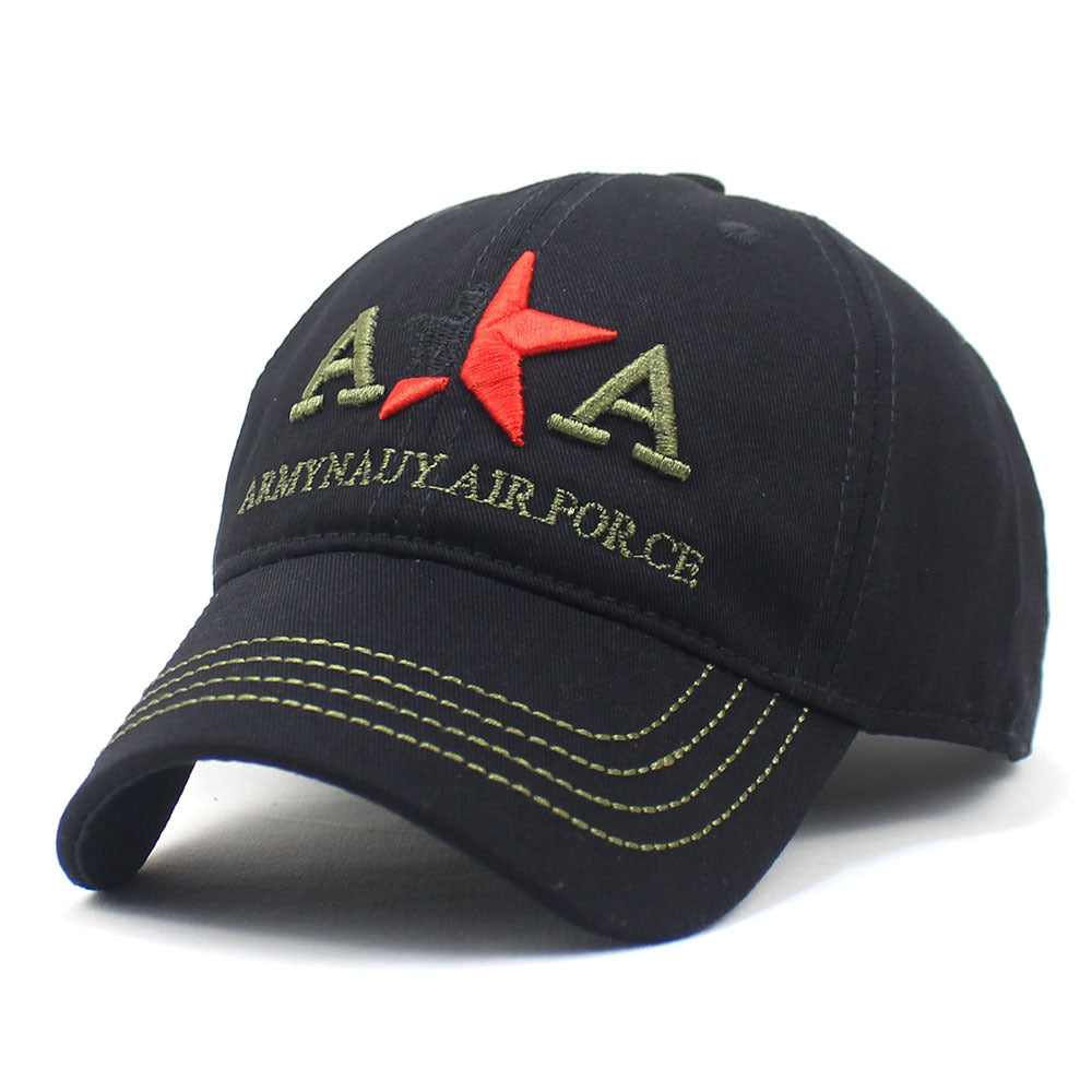 Women Men Vintage Fashion Star and Letter Embroidery Baseball Cap