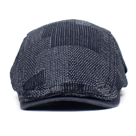 Unisex Flat Cap Denim Breathable Embroidery Jean Hat