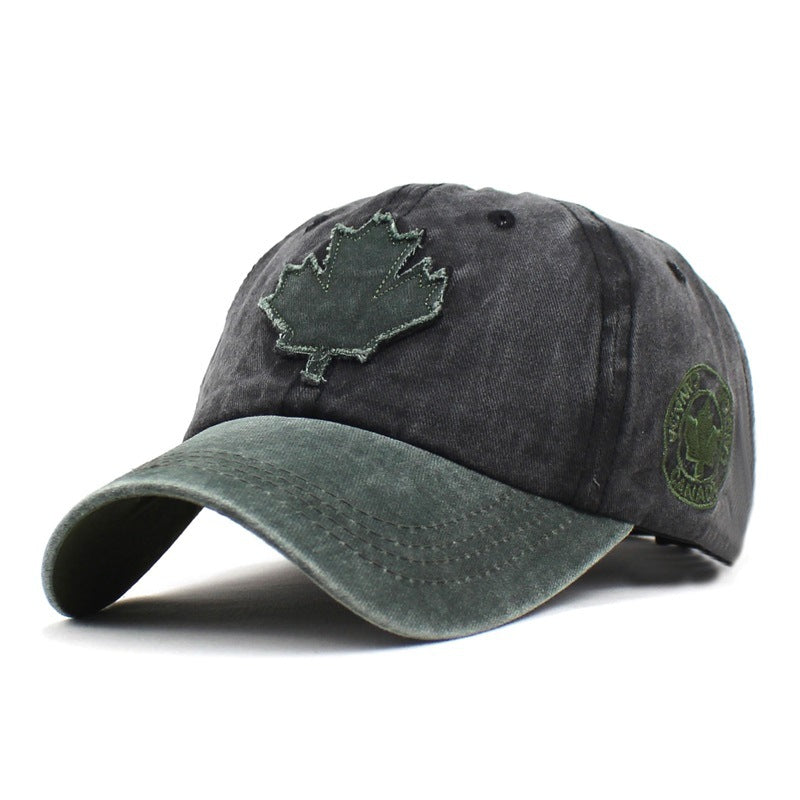 Men Casual Camouflage Cotton Outdoor Maple Leaf Print Sports Baseball Cap Sun Hat