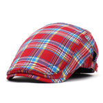 Unisex Flat Cap Ivy Gatsby Cabbie Driving Plaid Thin Berets Hat