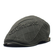 Men's Embroidery Solid Flat Cap