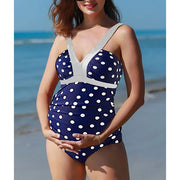 Plus Size One piece V Neck Pregnancy Swimsuits Beach Summer