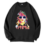 Taylor Swift Sweatshirts Long Sleeve Crewneck Shirt Graphic 1989 Concert Printed Oversized Pullover Tunic Tops